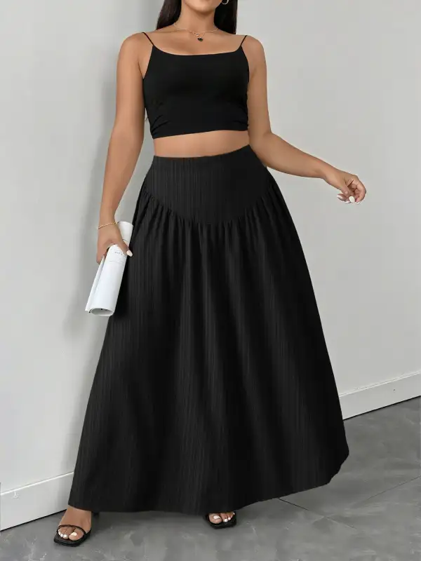 Ruched Pocket Detail Skirt