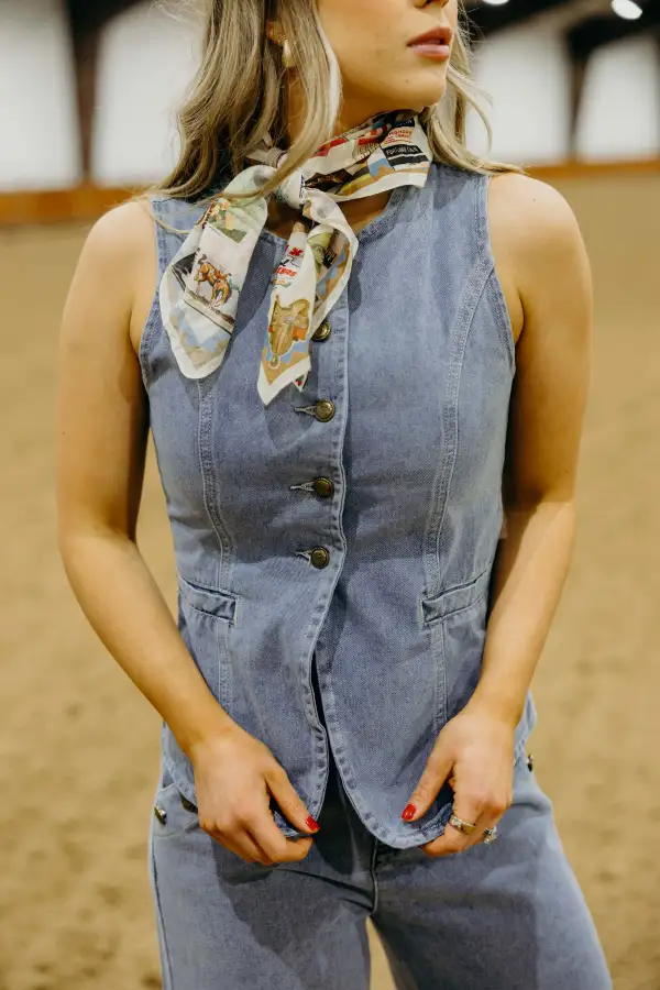 Denim Sleeveless Set