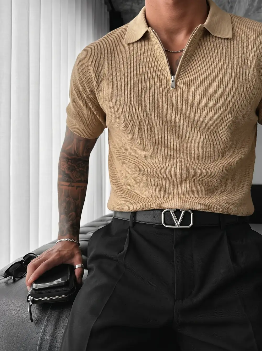 Streetwear Relaxed Knit T-Shirt