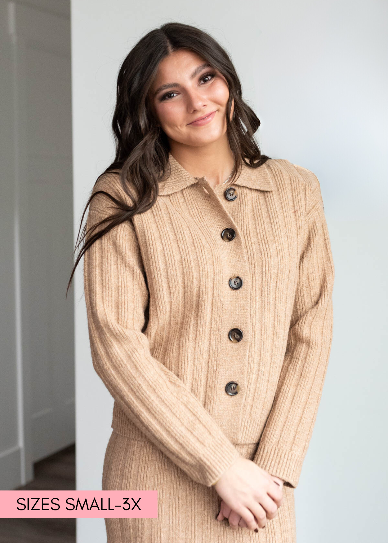 Kay Camel Ribbed Sweater