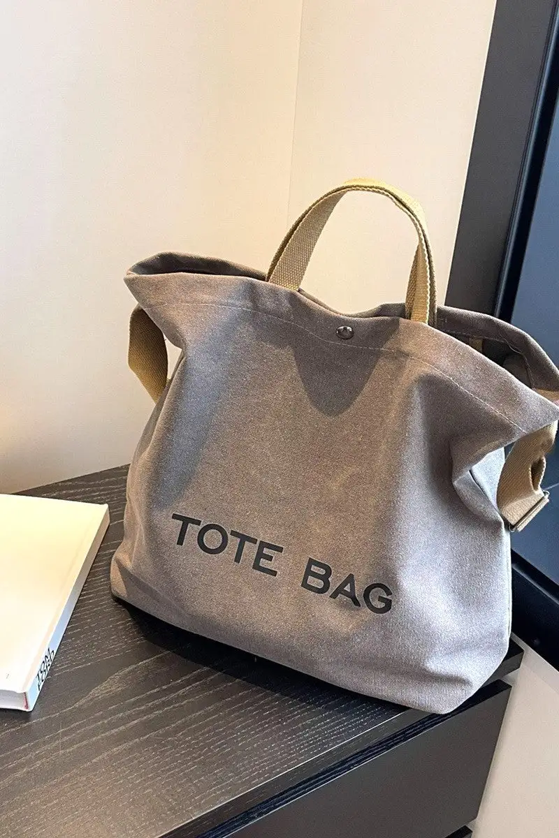 Roomy Canvas Tote Bag