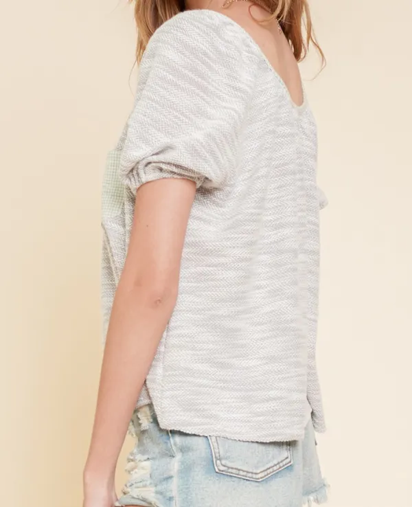 Plaid Pocket Top