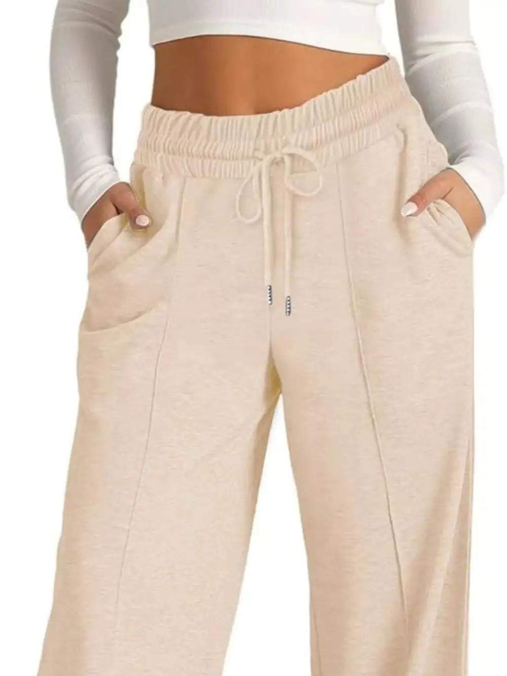 Easygoing Wide Leg Drawstring Pants