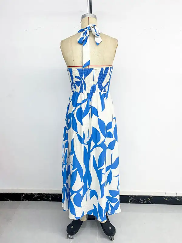 Clean Halter Printed Dress
