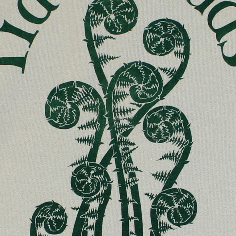 Plant Leaf Printed Round Neck Long Sleeved T-Shirt