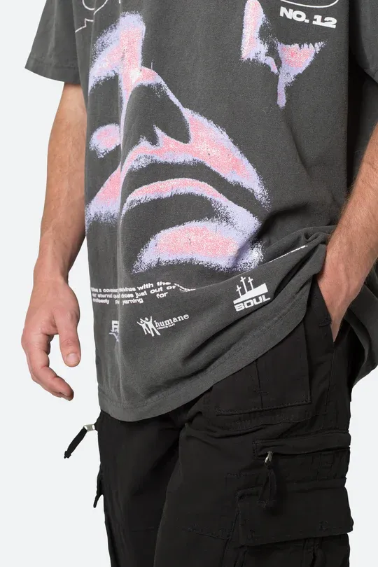 GRAY RETRO STYLE T-SHIRT