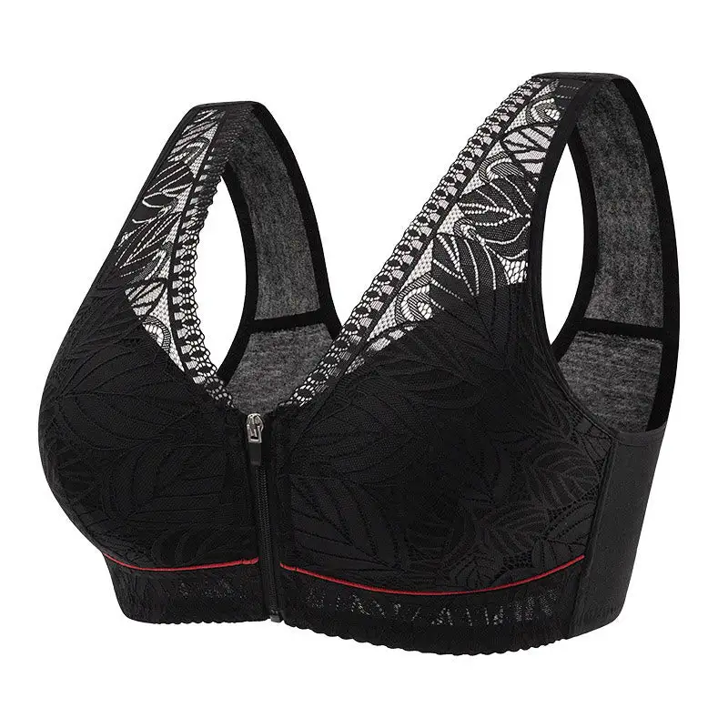 Front Zipper Push Wireless Bra