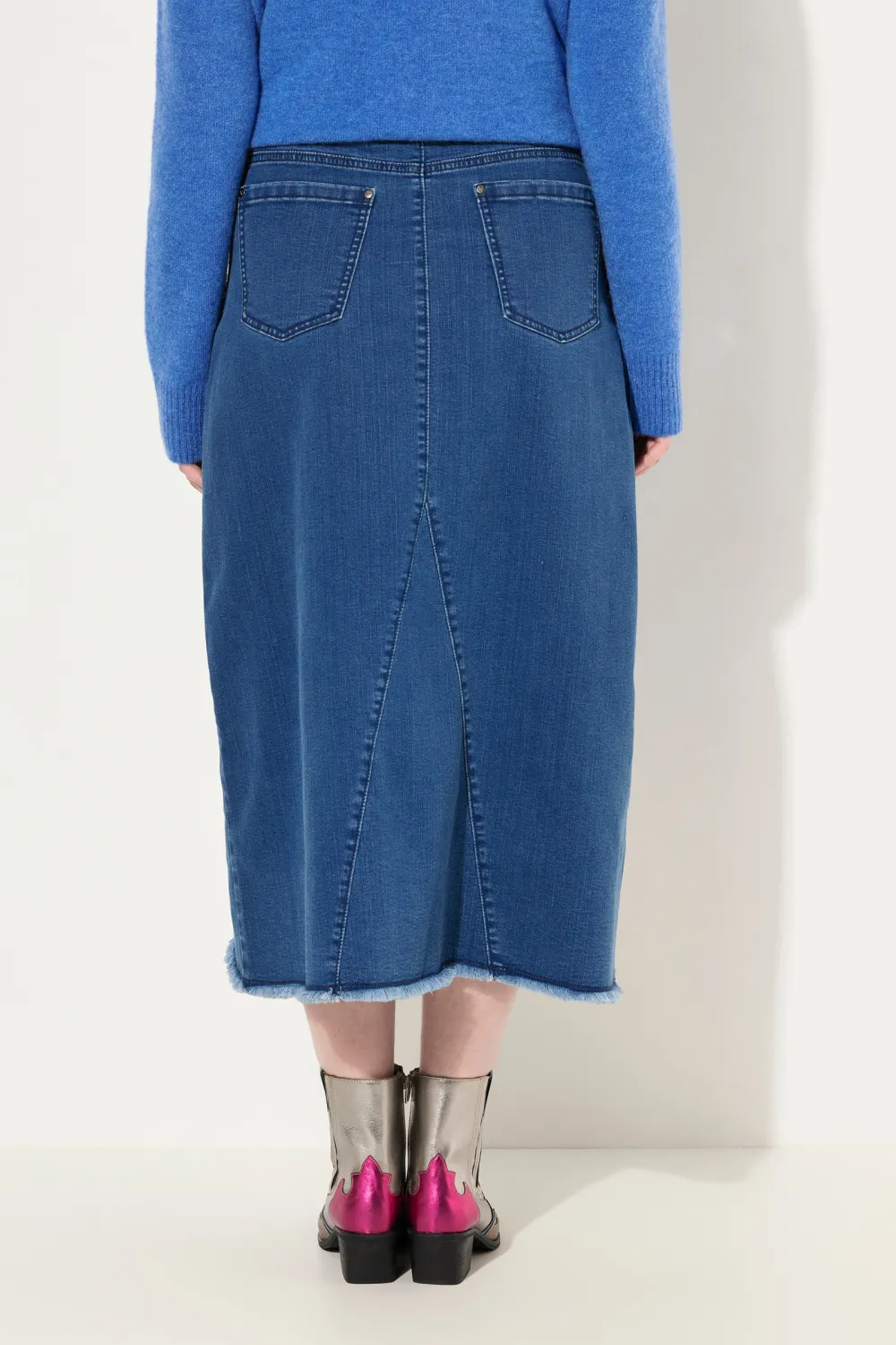 Five Pocket Rolled Hem Skirt
