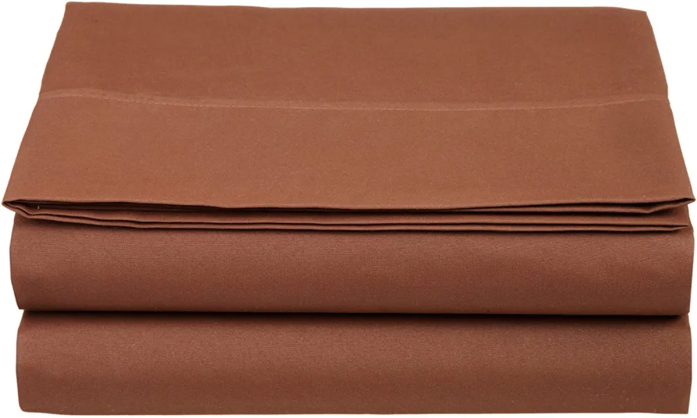 (Store Closing Sale) Set of 2 Silky Soft Polyester Single Flat Sheet