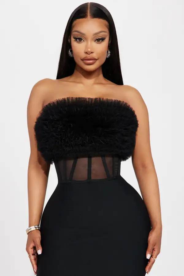 Brianna Bandage Mini Dress - Black