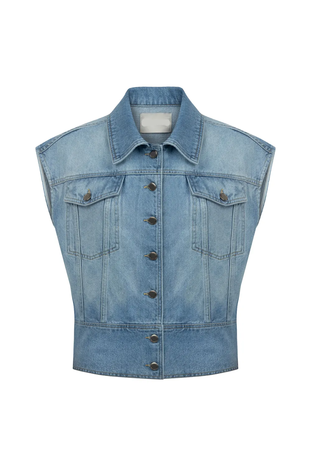 Sleeveless Denim Vest