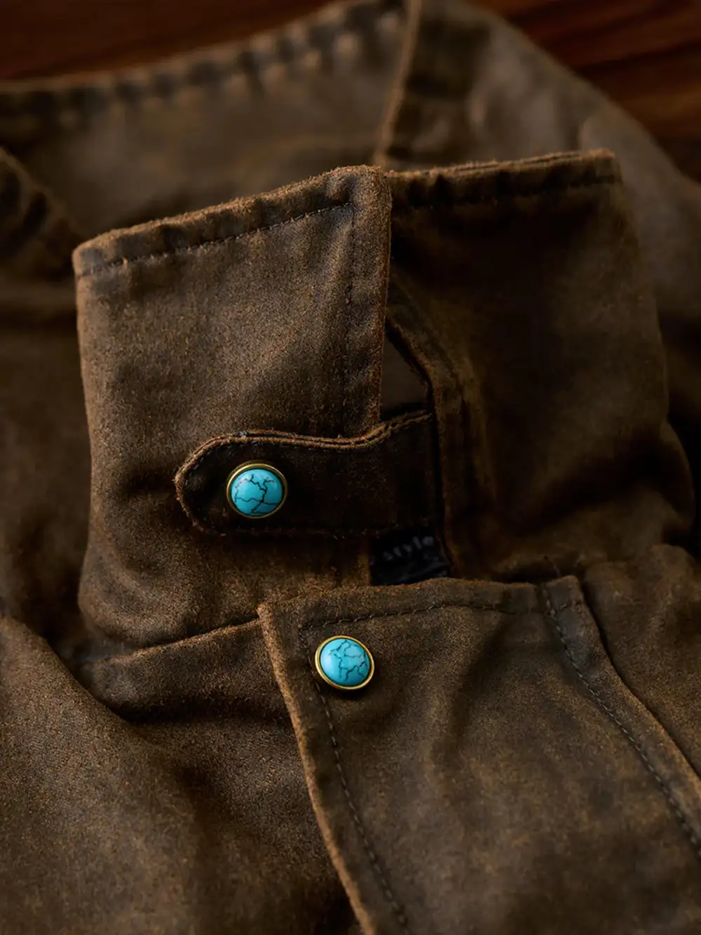 Men's Suede Texture Button Front Work Jacket