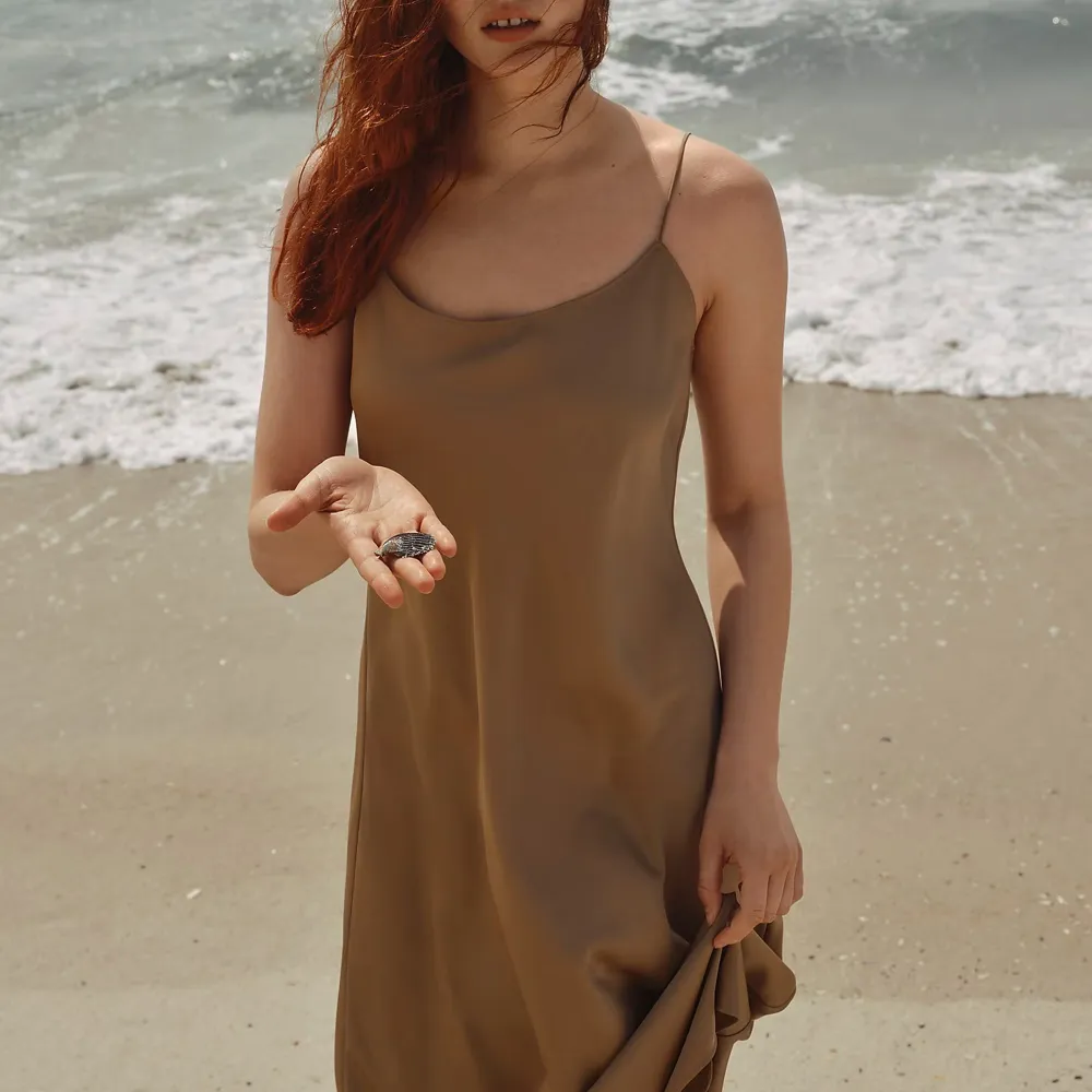 slip dress in luster charmeuse