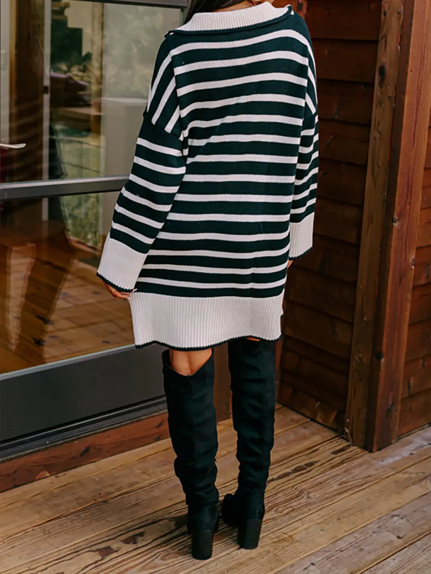 Women's Striped Sweater Dress