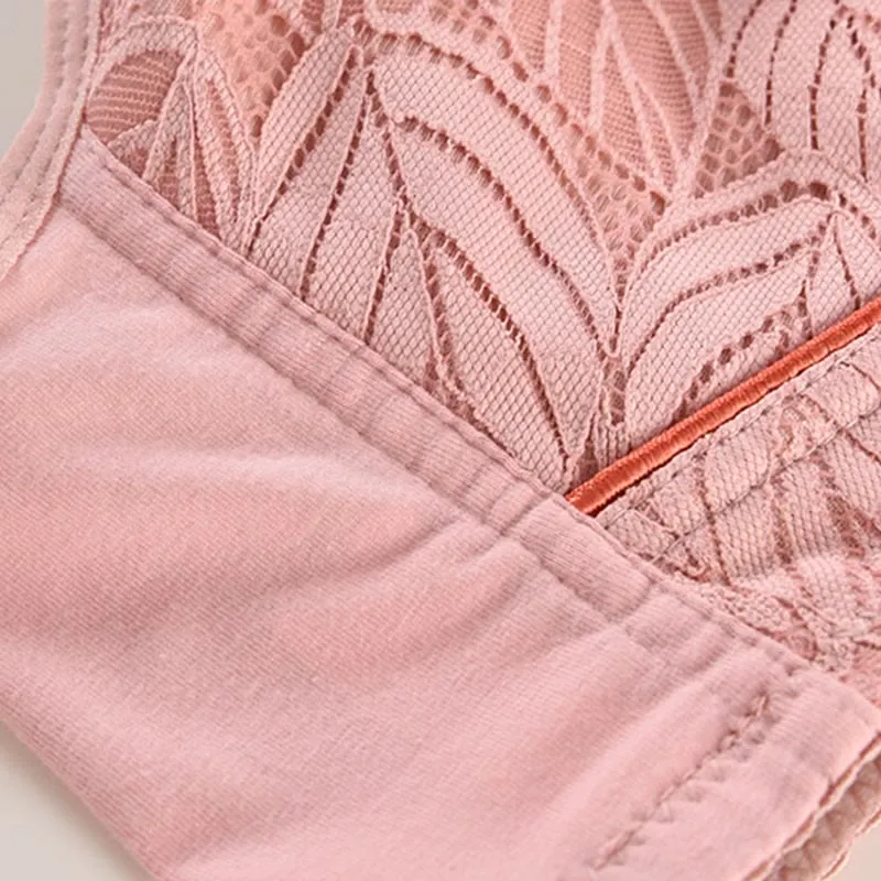 Front Zipper Push Wireless Bra