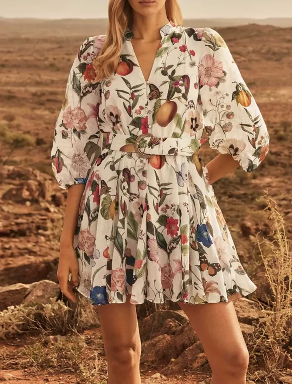 Printed Mini Skater Dress