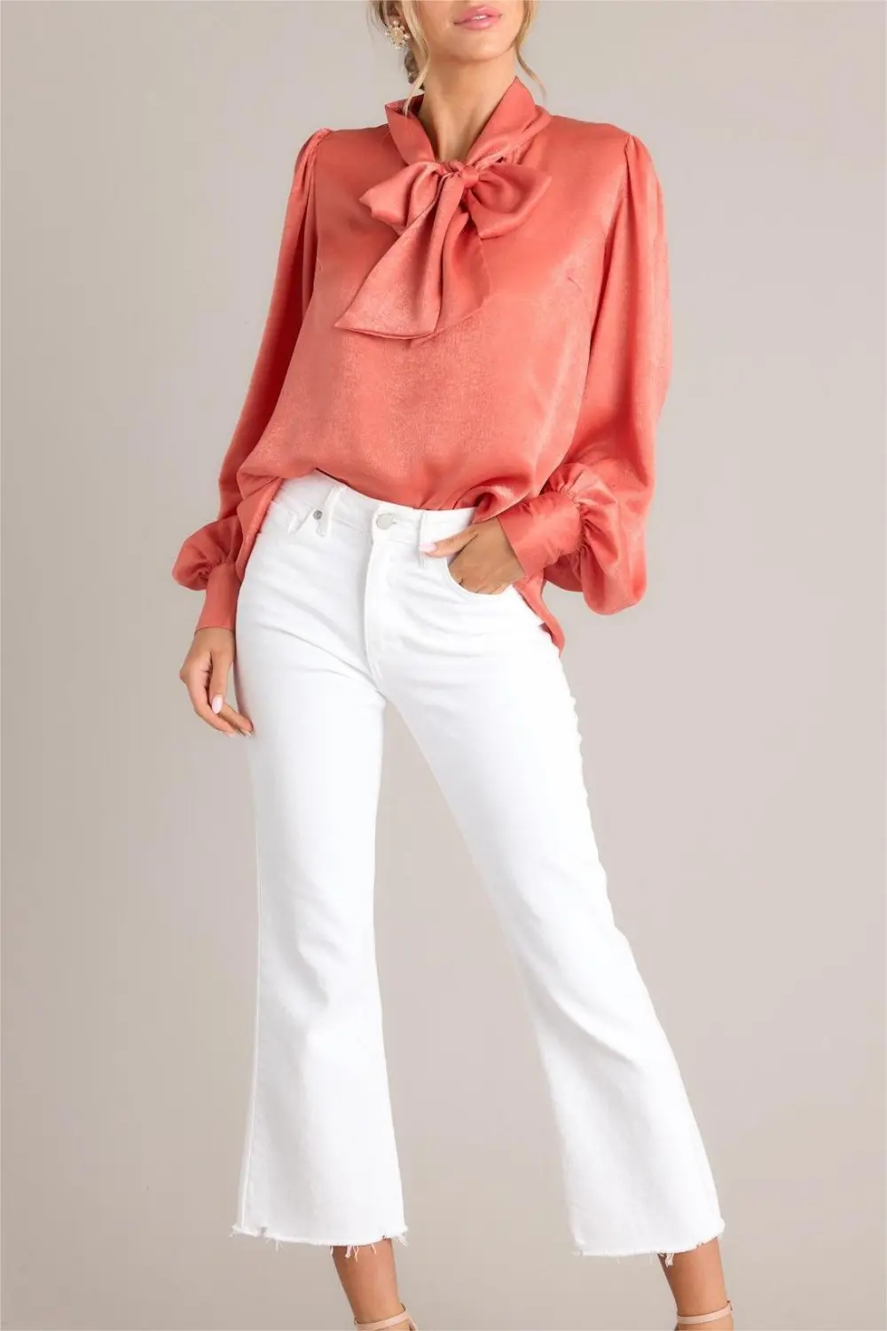 Angel Wing White Cropped Flare Jeans