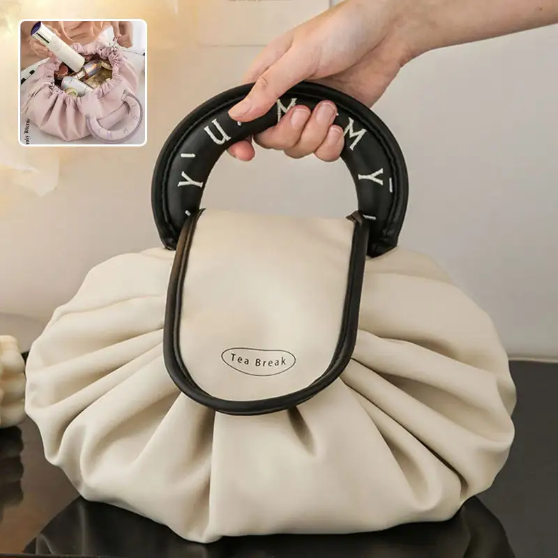 Modern Multi-Purpose Cosmetic Bag Waterproof PU Leather