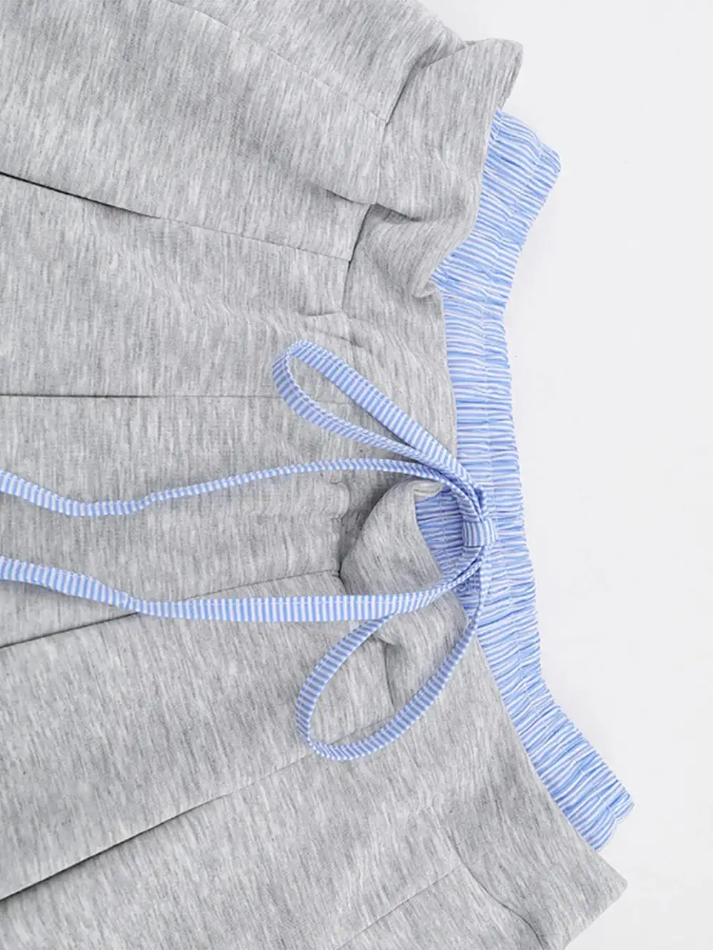 Pleated Drawstring Mini Skirt