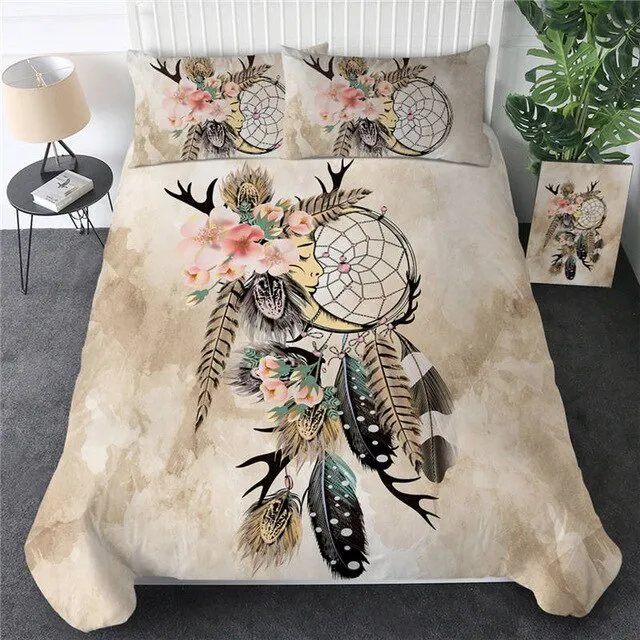 (Store Closing Sale) Moon Dream-Catcher Duvet Cover Set