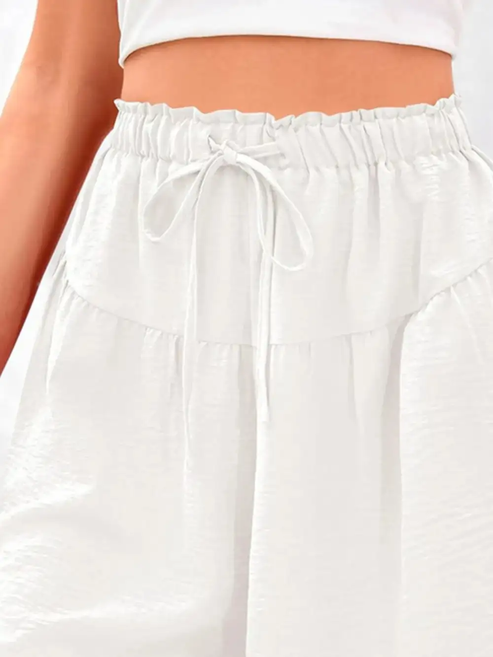 Full Size Casual Drawstring High Waist Relaxed Shorts