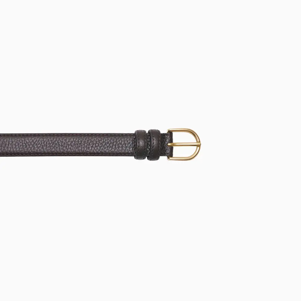 Modern Pebbled Leather Waist Belt
