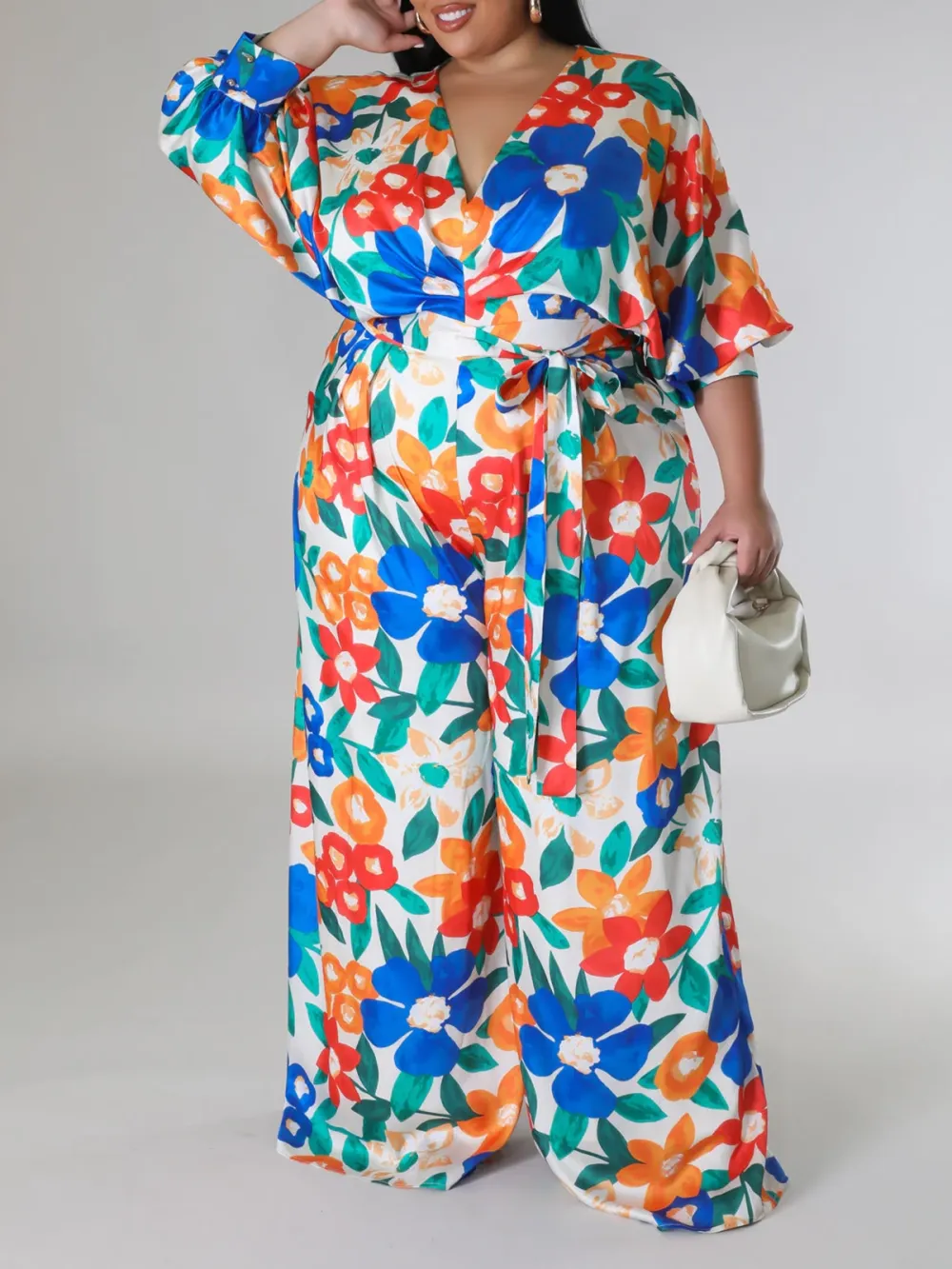 Plus-Size Fashion Printed Jumpsuit For Women