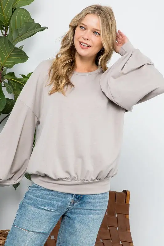 Lola Puffy Sleeve Sweatshirt | URBAN ECHO SHOP