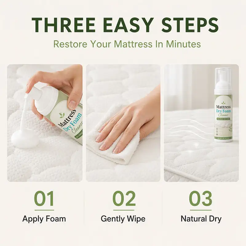 Mattress and sofa foam dry cleaning agent