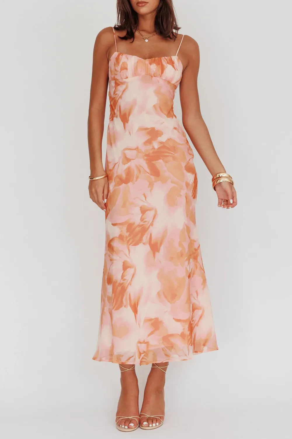 Fashionable Floral Casual Long Dress