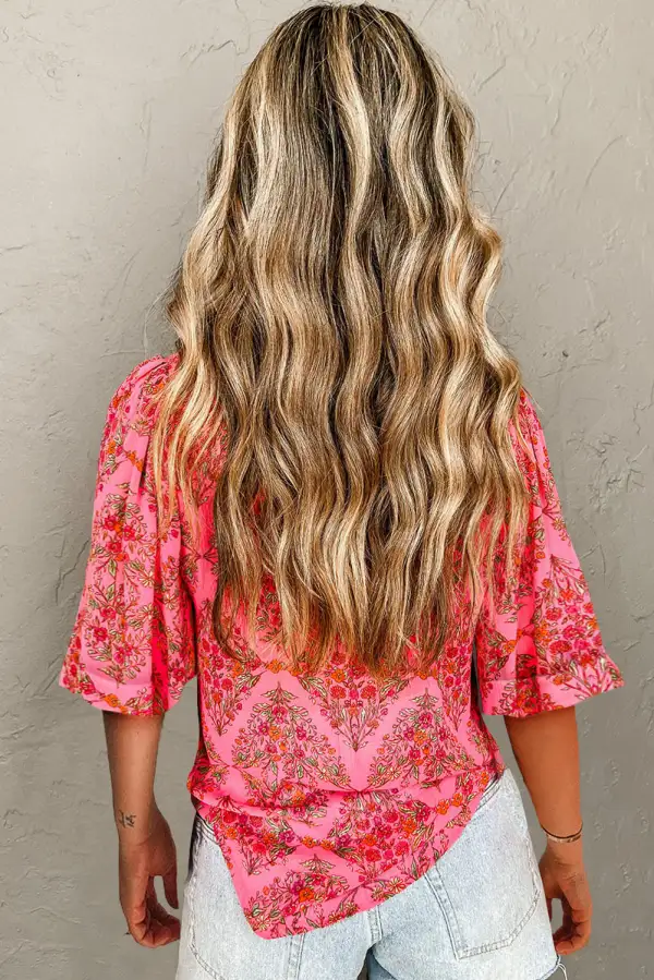 Floral Short Sleeve Casual Shirt