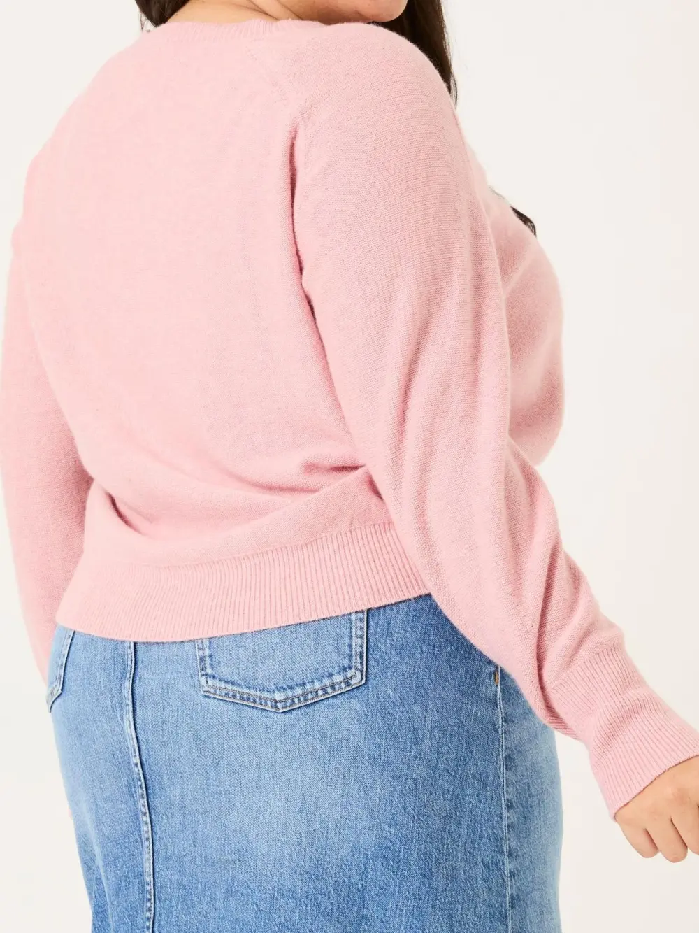 Mid Pink Selah Knitted Button Front Cardigan