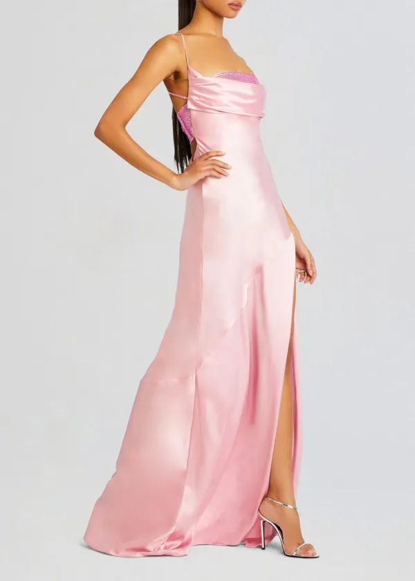 Embellished Silk Dress