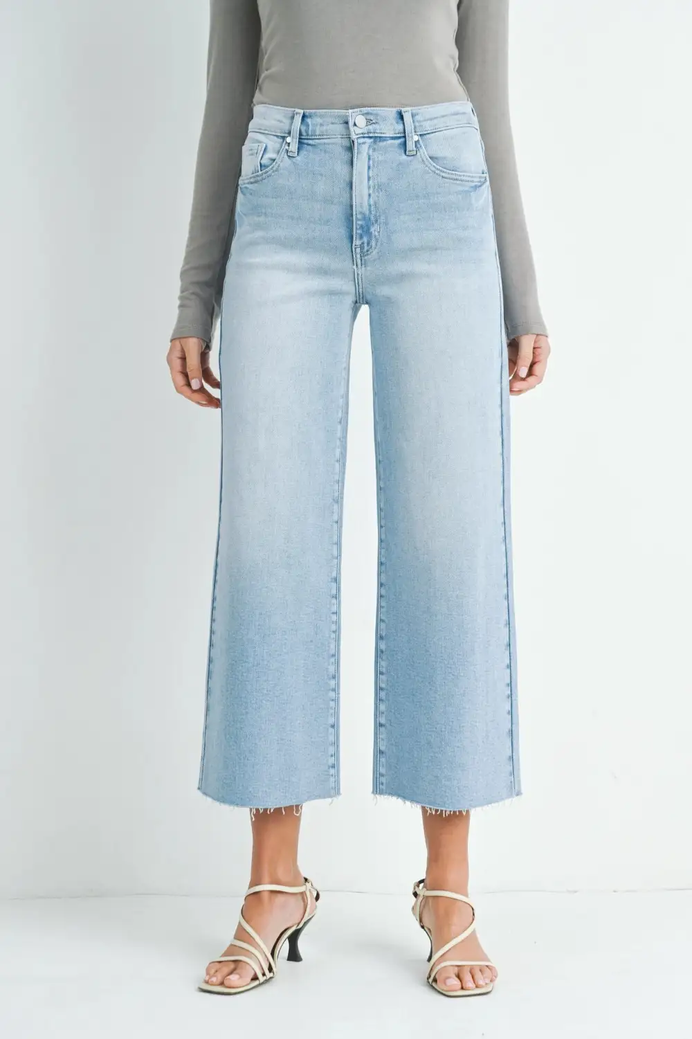 Scissor Cut Wide Leg Jeans