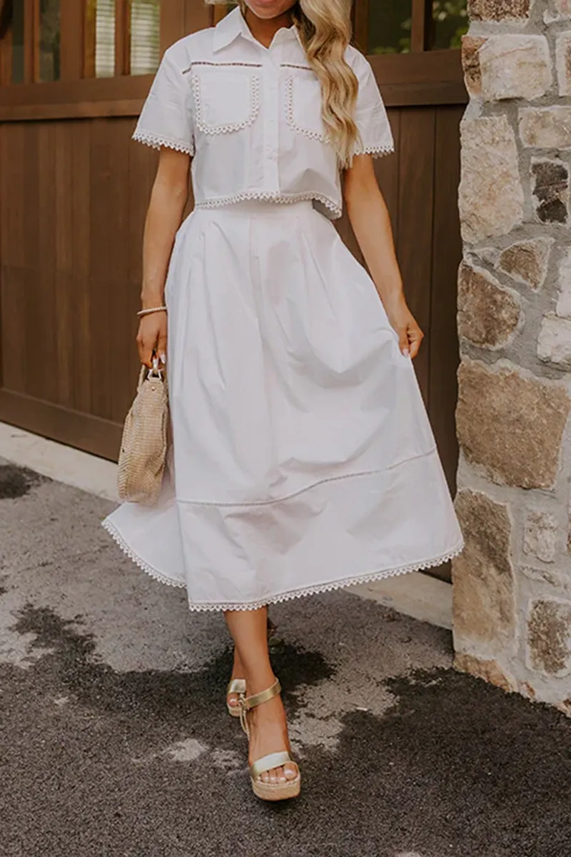 Cotton Skin-friendly Solid Color Women's Skirt