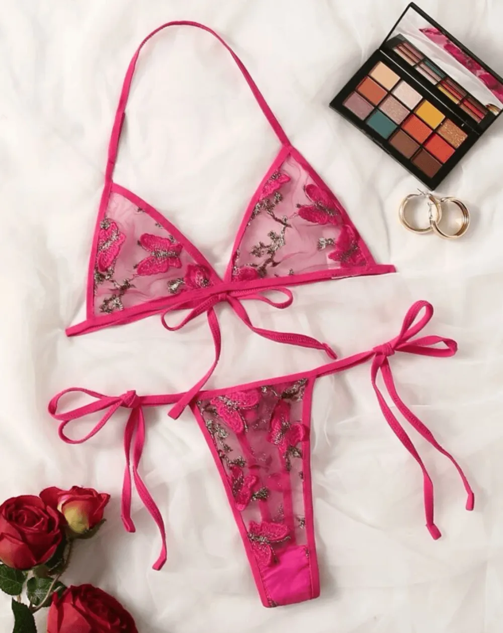 Butterfly Sheer Lingerie Set