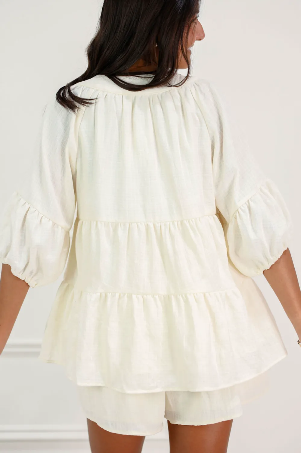 Minimal Tiered Shorts Set