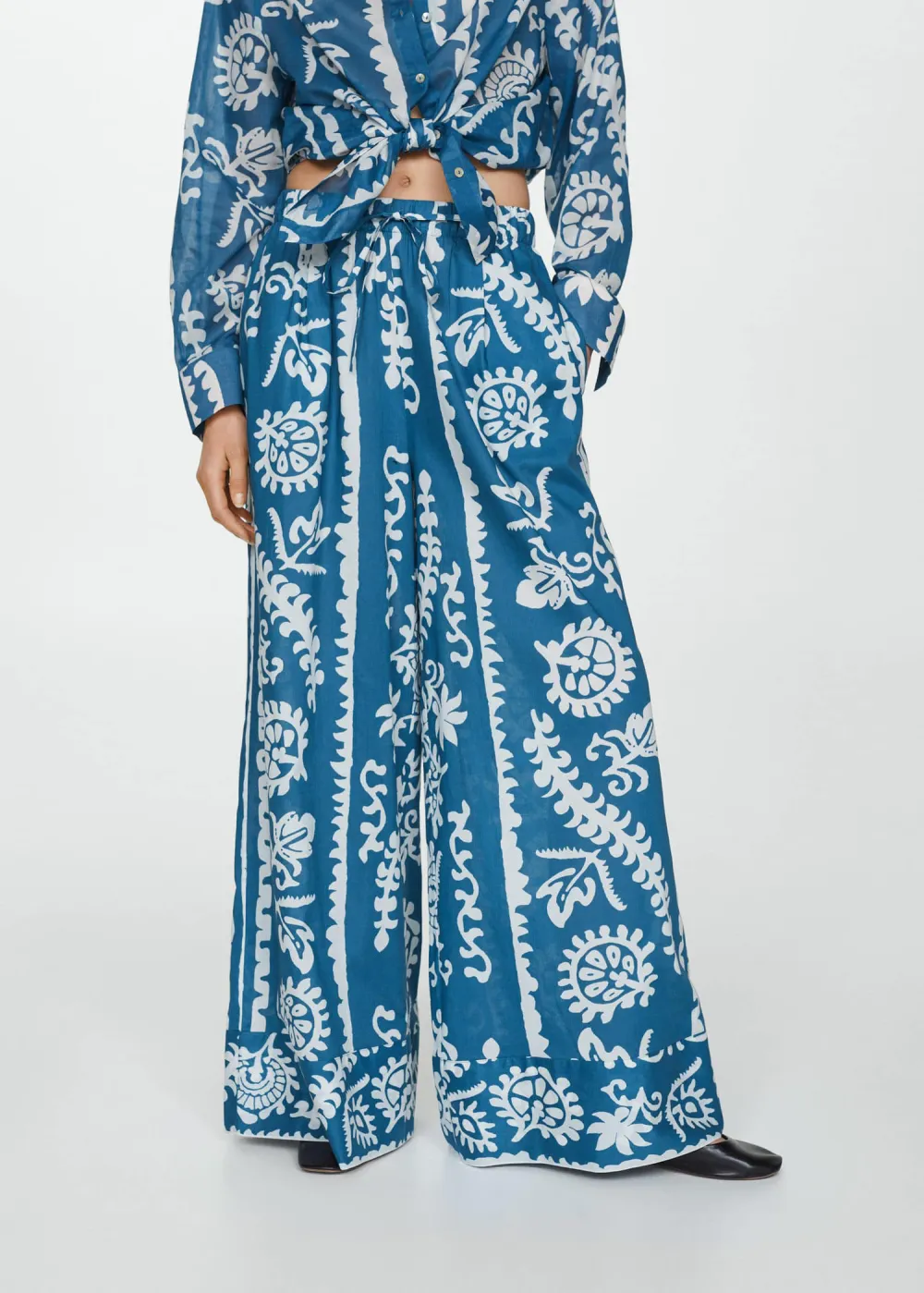 Wide Leg Printed Pants
