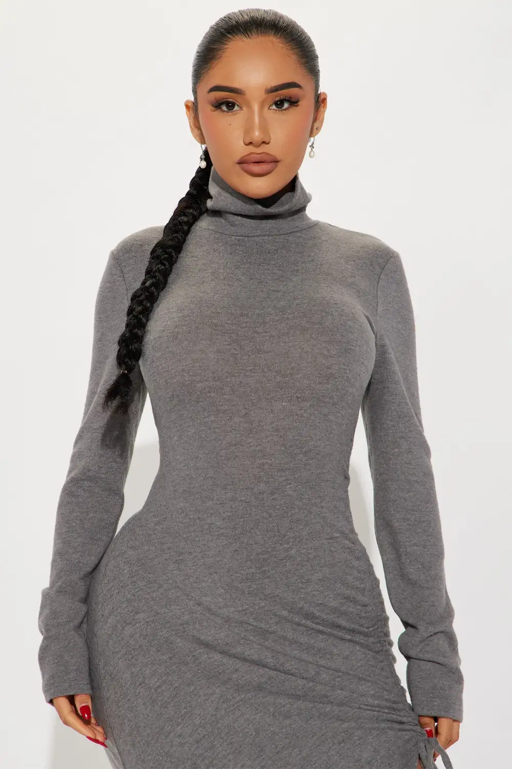 Zydney Midi Dress - Charcoal