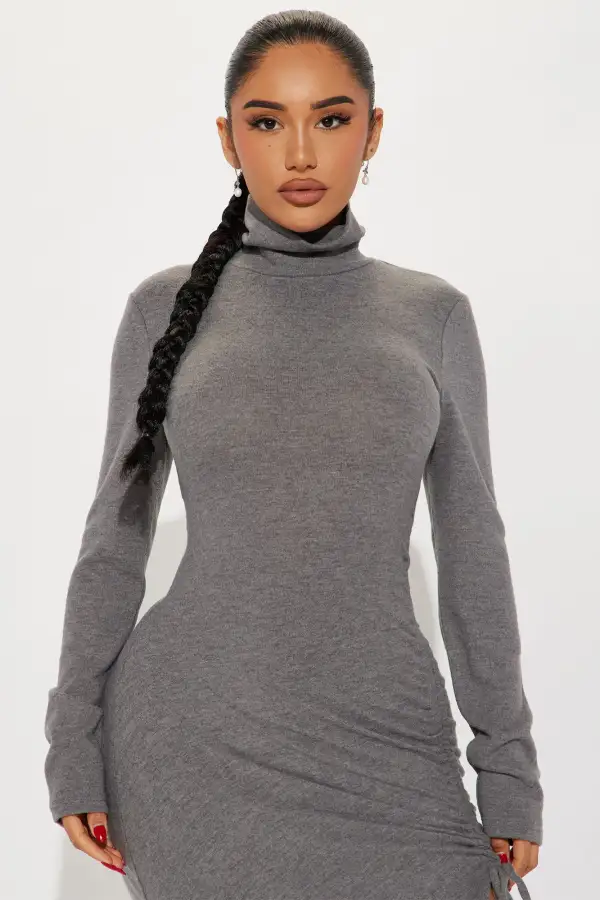 Zydney Midi Dress - Charcoal