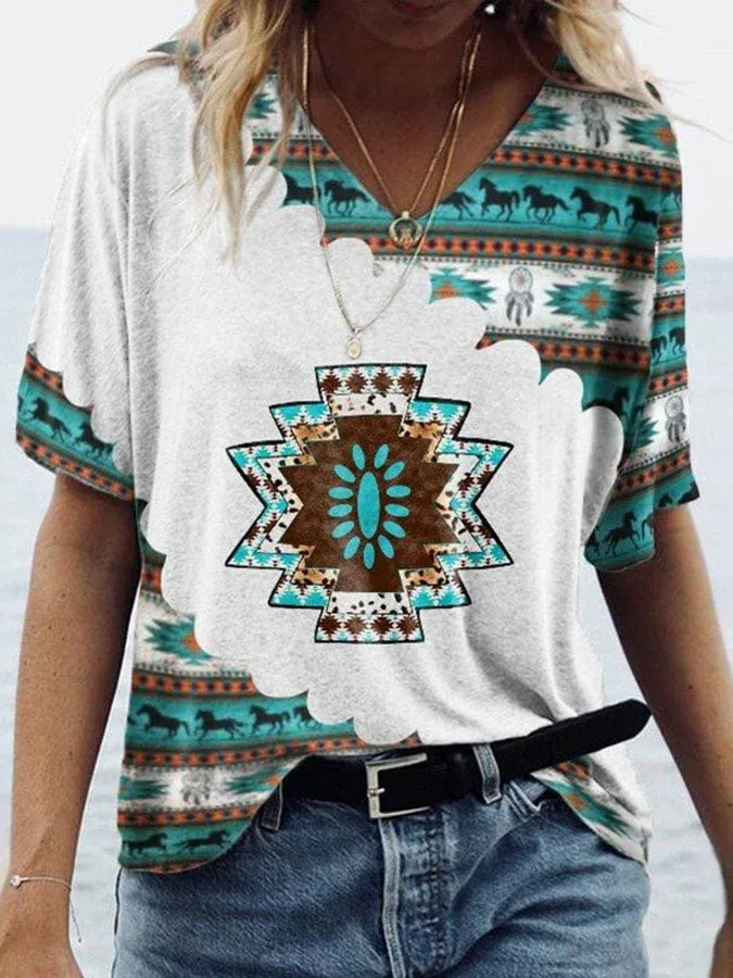 Women's Short-Sleeved Printed T-Shirt