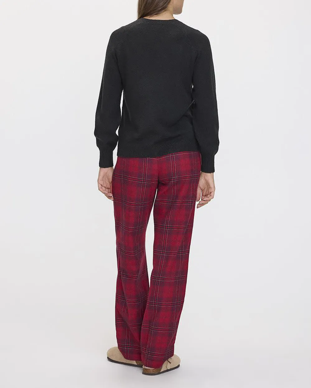 Cat Print Crew-Neck PlushSoft Sweater