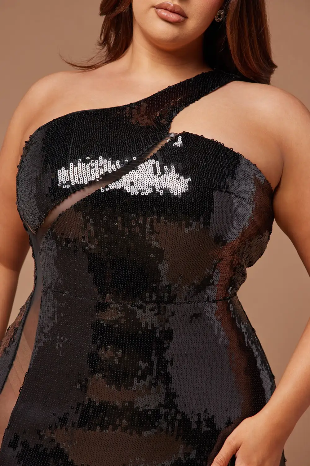 Aamira Sequin Gown - Black