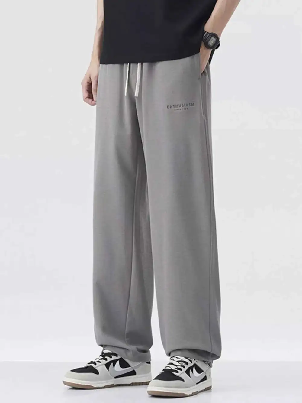 Drawstring Relaxed Fit Casual Pants