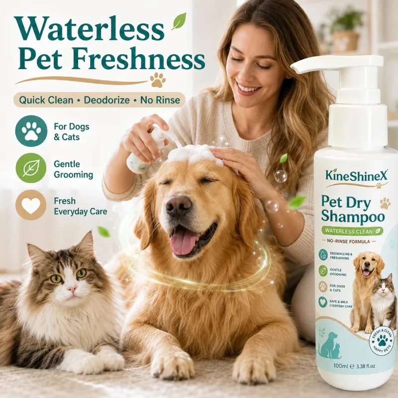 Pet dry cleaning foam