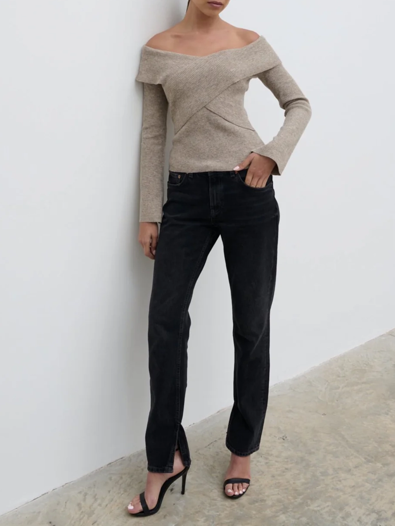 Cross Over Knit Top