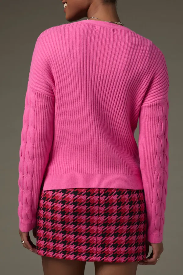 Alisha Cable Knit Short Cardigan