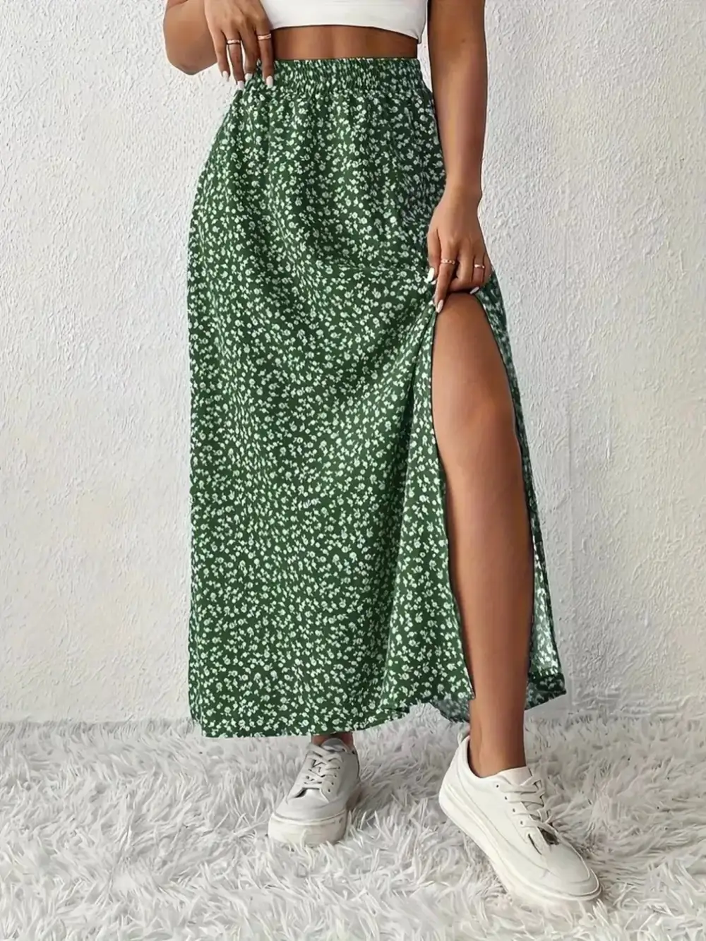 Slit Printed Ease So Skirt