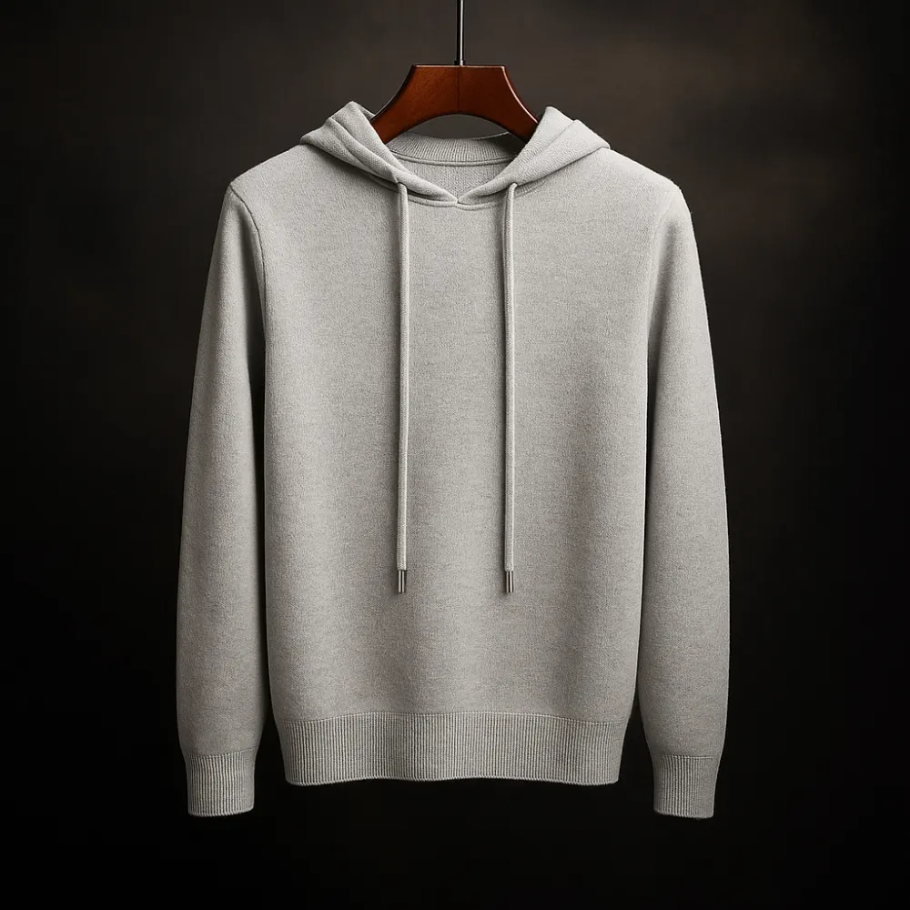 Merino Knit Pullover Hoodie
