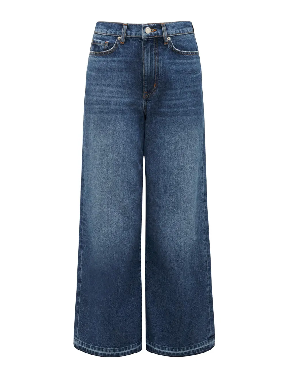 Wide-Leg Cropped Jeans